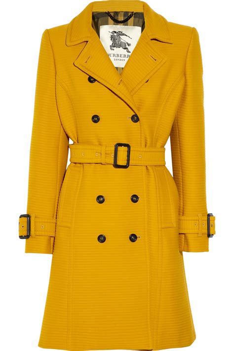 burberry yellow fur coat|burberry oversized wool trench coat.